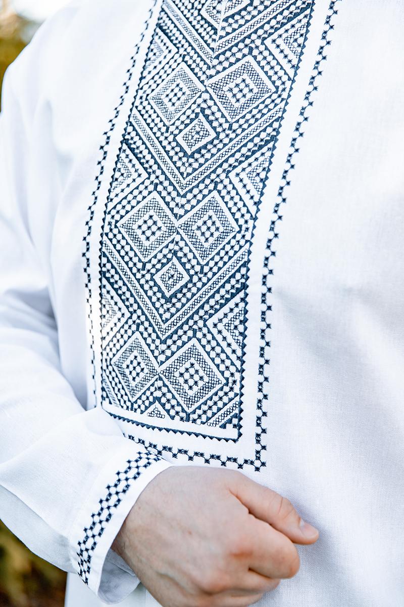 Вышиванка мужская из натуральной ткани на кнопках L (1830342226) - фото 2