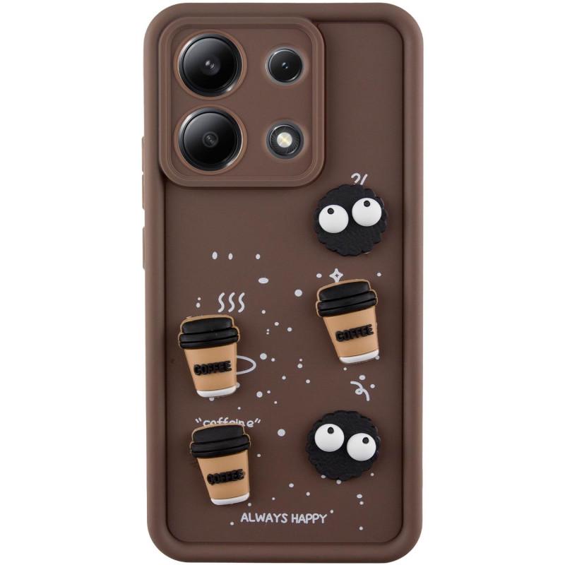 Противоударный чехол TPU Toys Case для Xiaomi Redmi Note 13 4G Brown / Always Happy