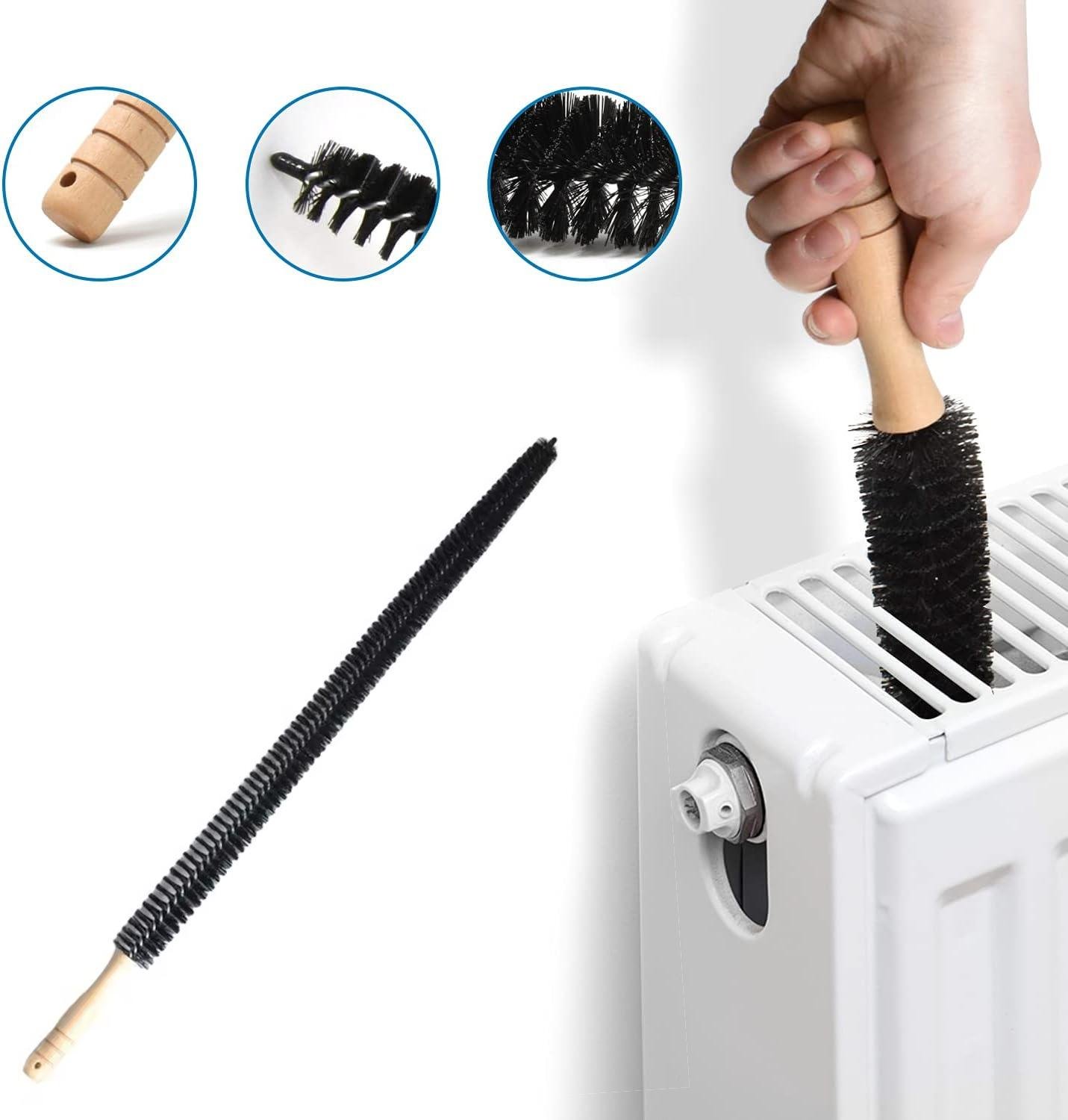 Щетка-ершик для чистки радиаторов гибкая 75 см Черный с бежевым (2498595958) - фото 2 Щетка-ершик для чистки радиаторов гибкая 75 см Черный с бежевым (2498595958) - фото 2