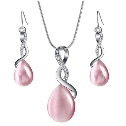 Комплект бижутерии серьги с подвеской Primo Opal Pink (1129323549)