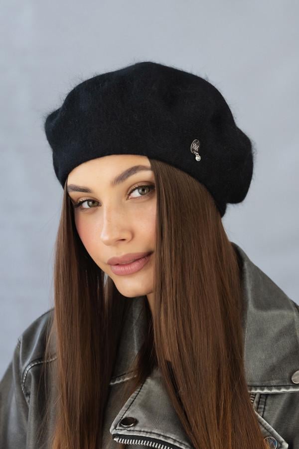 Берет французский Braxton Белл женский Черный (5165)