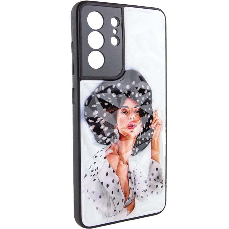 Протиударний TPU+PC Чохол Prisma Ladies для Samsung Galaxy S22 Ultra Girl in a hat