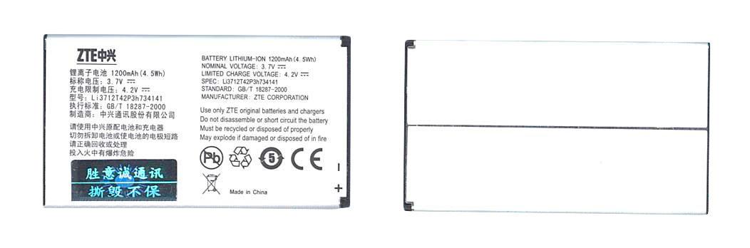 Аккумулятор для смартфона ZTE Li3712T42P3h734141 N960 3,7V 1200 mAh 4,5 Wh White