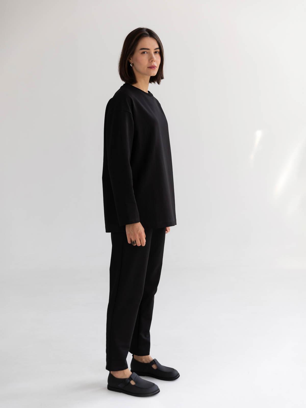 Лонгслів жіночий базовий oversize FROMUS M/L Чорний (2638-2) - фото 7 Лонгслів жіночий базовий oversize FROMUS M/L Чорний (2638-2) - фото 7