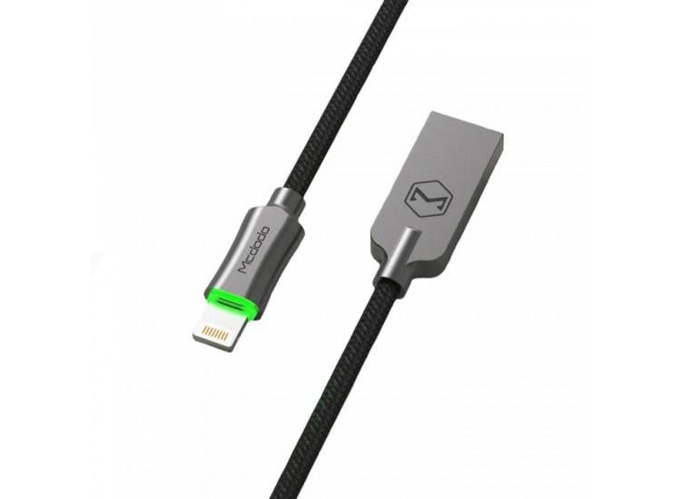 Кабель синхронізації McDodo Knight Zinc Alloy Series Lightning 1,8 м Black