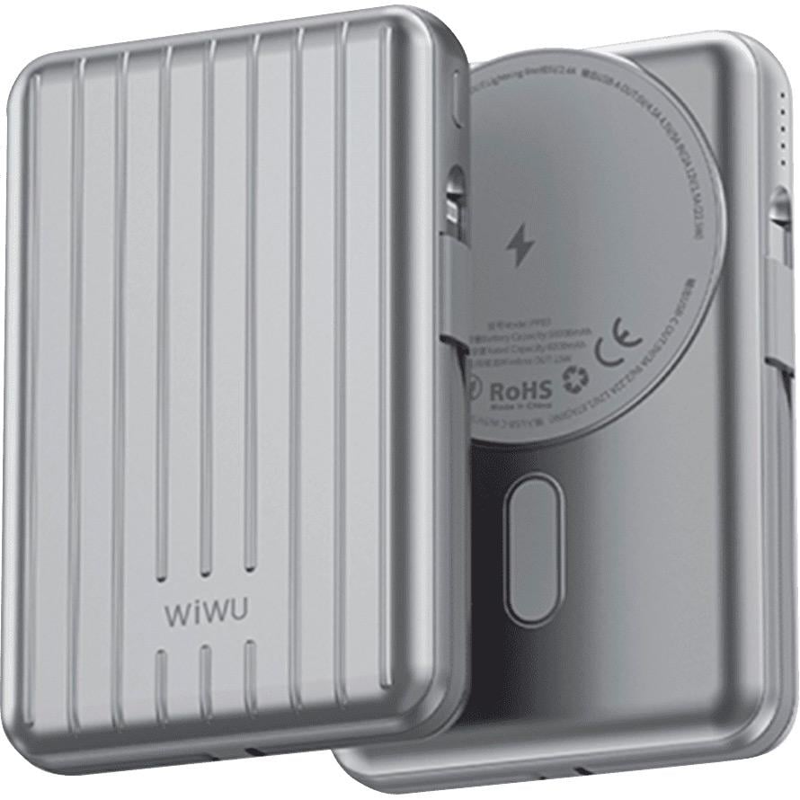 Внешний аккумулятор WiWU Trunk Series PP03 10000 mAh 22,5W Silver (6936686410830) - фото 3 Внешний аккумулятор WiWU Trunk Series PP03 10000 mAh 22,5W Silver (6936686410830) - фото 3
