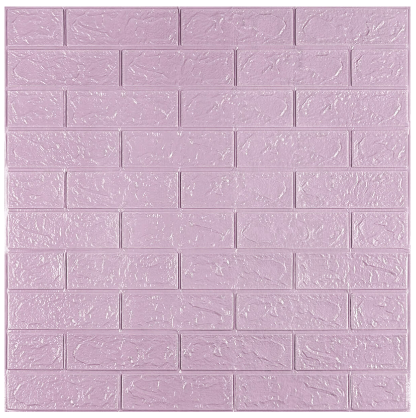 3D-панель самоклеящаяся Кирпич 700x770x3 мм Светло-фиолетовый (SW-00000574)