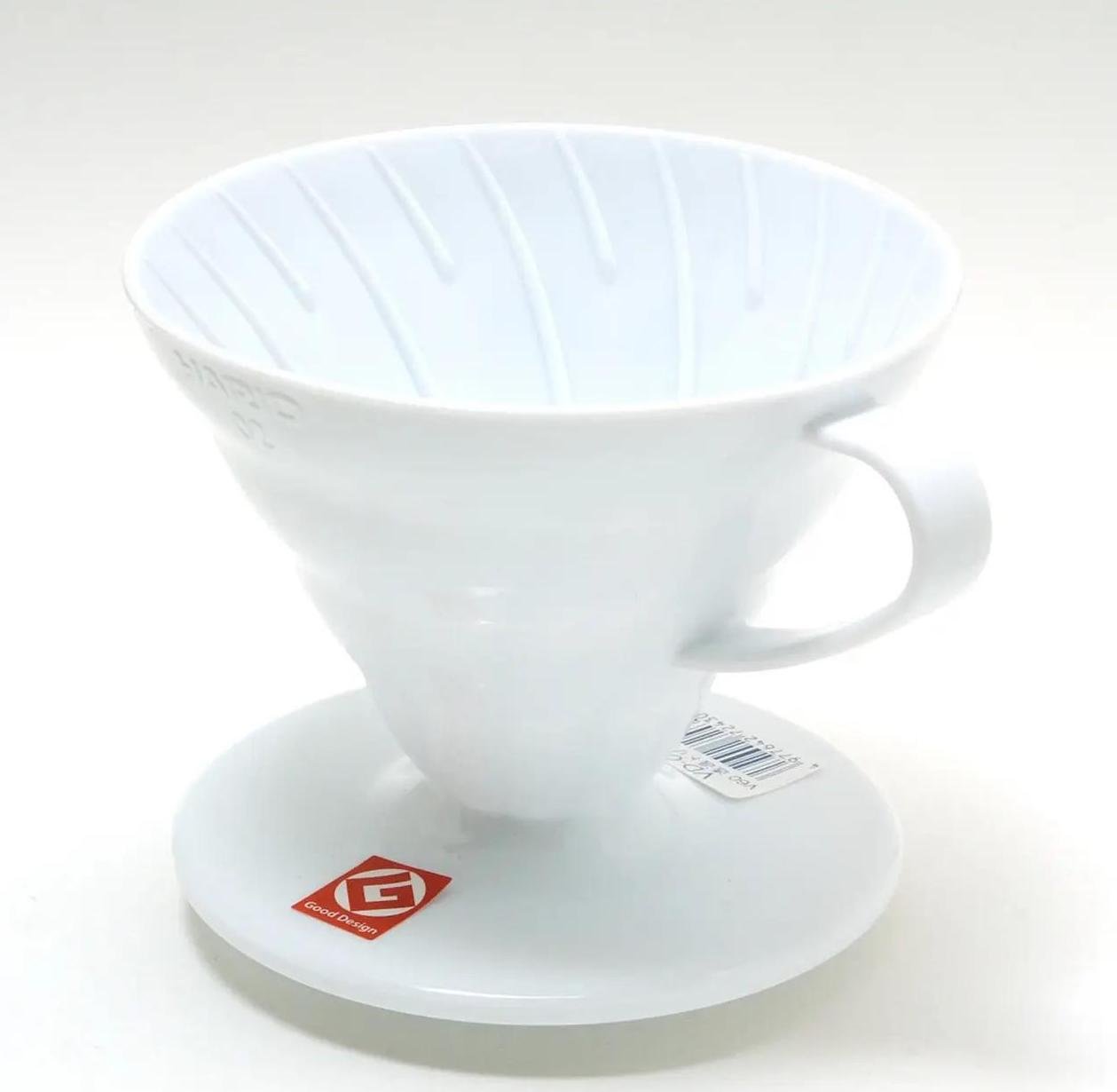 Пуровер для приготовления кофе пластиковый Hario 400 мл Белый (VDR-02-W)