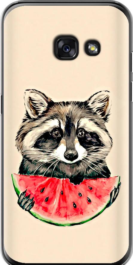 Чохол на Samsung Galaxy A3 (2017) Єнотик з кавуном (4605u-443-42517)
