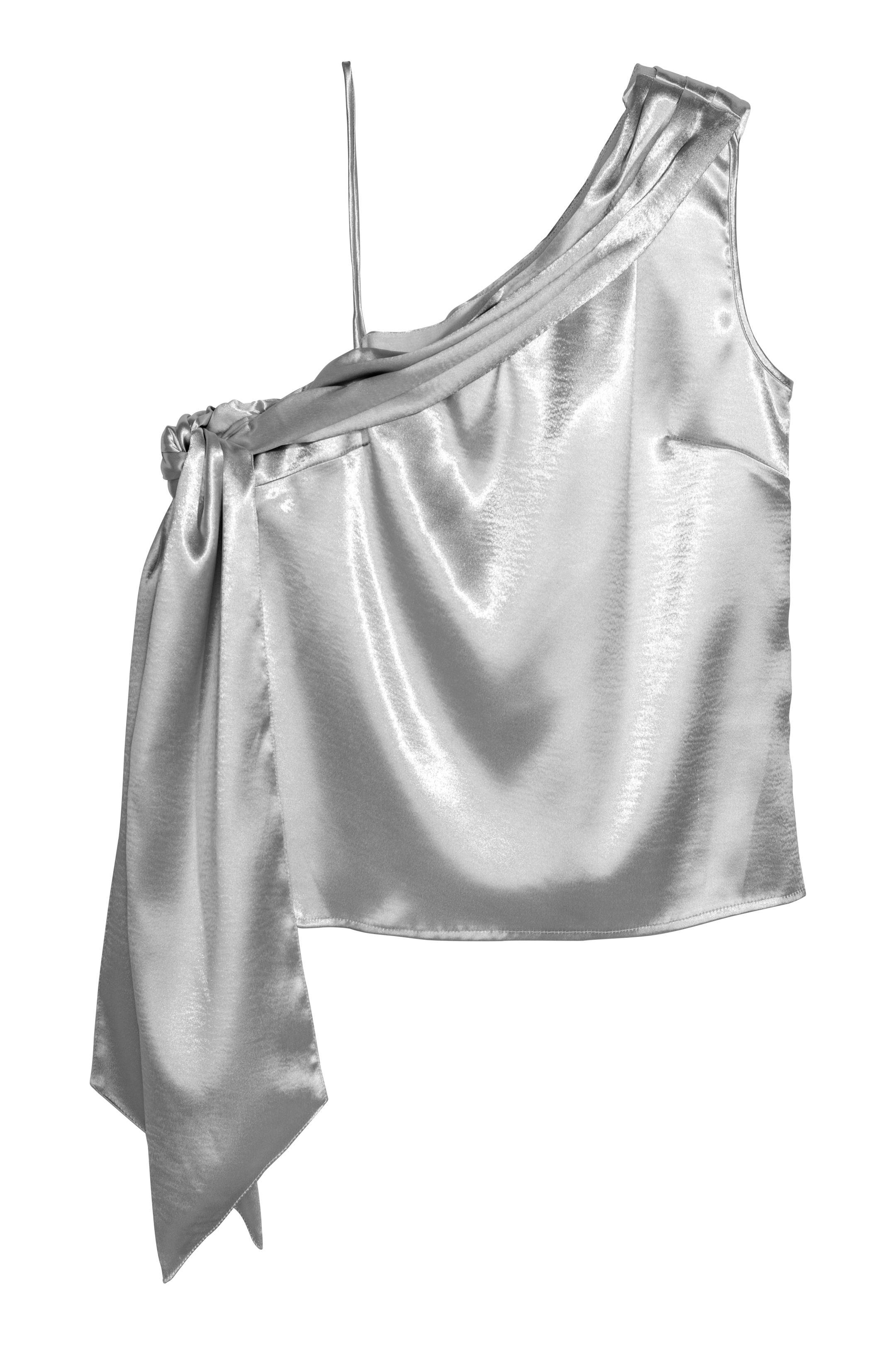 Блуза H&M р. 38 Серебристый (6064096)