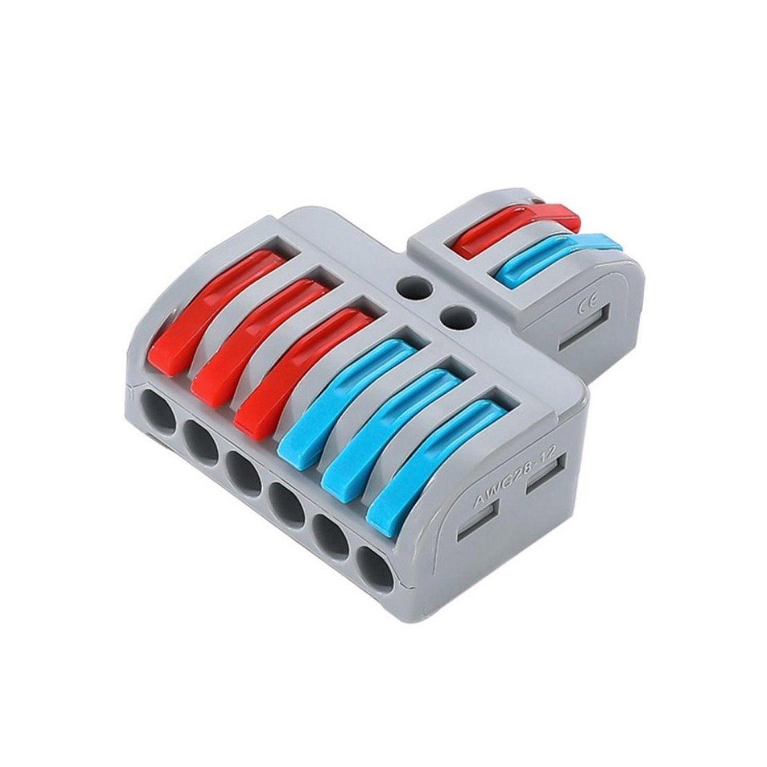 Набор клемм разветвляющих Premium M26A типа WAGO 2 на 6 проводов 50 шт. 0,08–4 мм2/12–28AWG 32А 250 В рычажный зажим