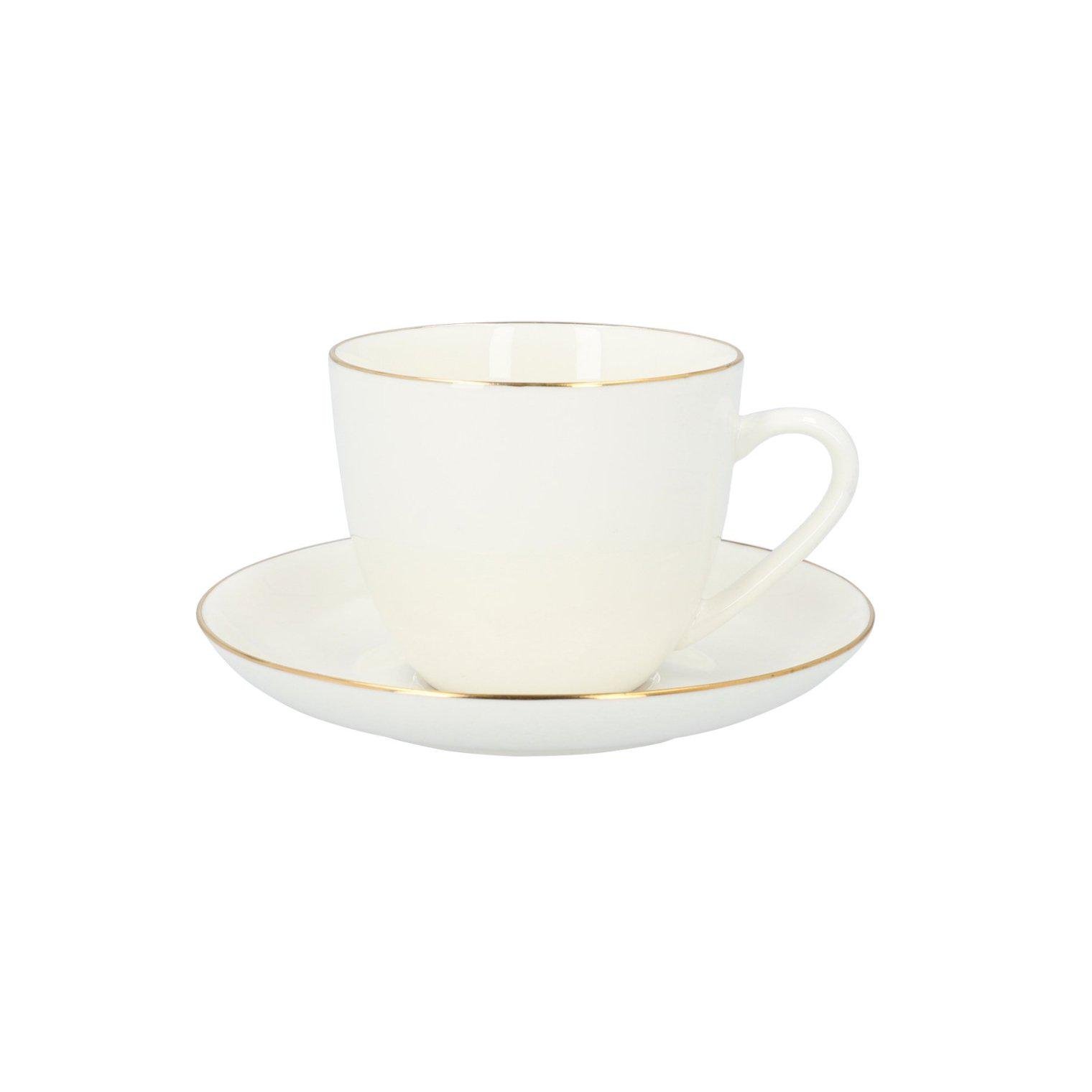 Чашка с блюдцем Homla BASIC 210 мл Белый (164307)