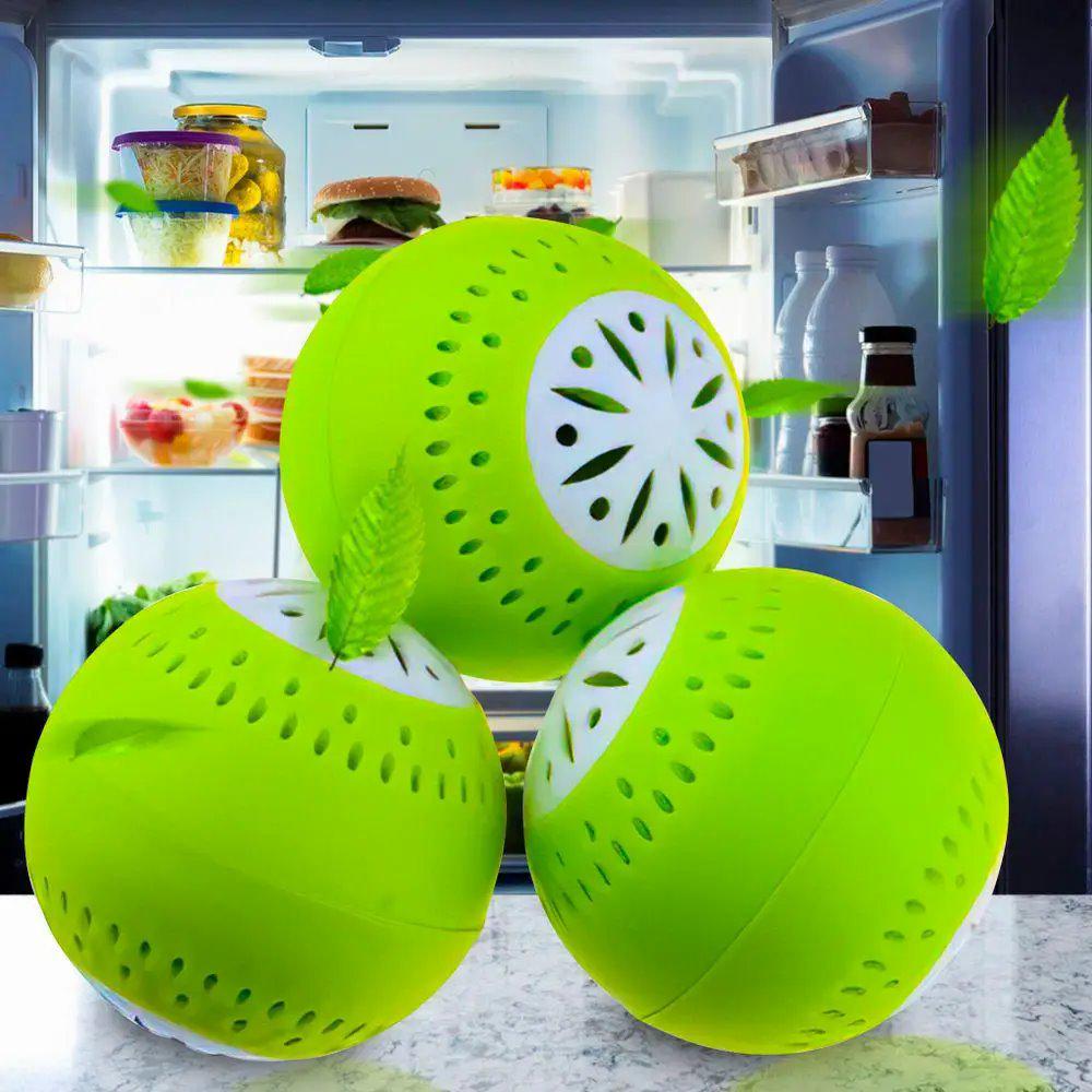 Шарики-освежители для удаления неприятного запаха для холодильника Fridgebaals 3 шт. Зеленый - фото 4 Шарики-освежители для удаления неприятного запаха для холодильника Fridgebaals 3 шт. Зеленый - фото 4