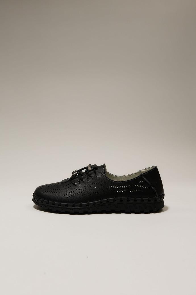 Мокасины женские ALLSY кожаные р. 38 Черный (195191) - фото 5