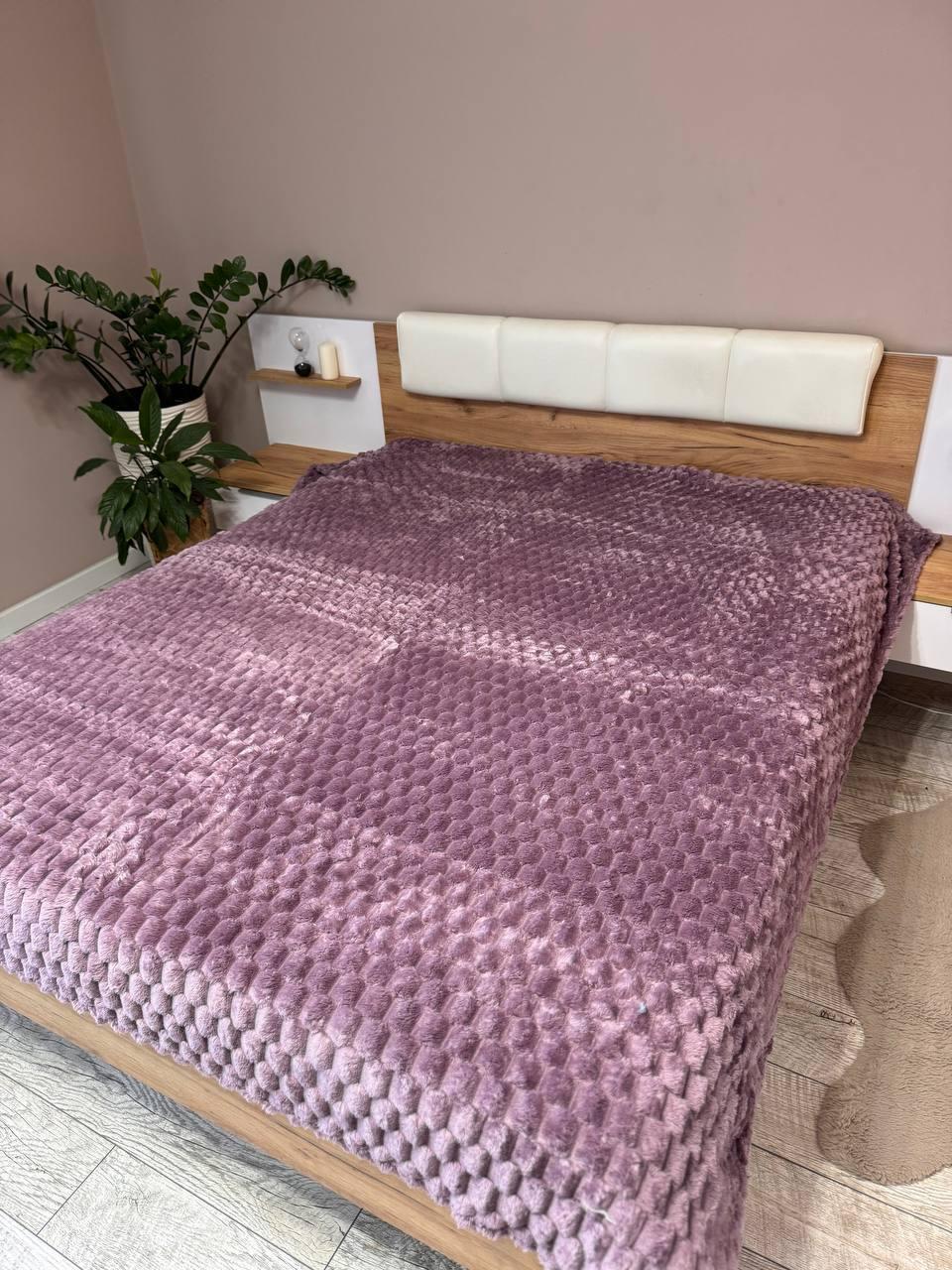 Плед Королевские соты евро 200х230 см Фиолетовый (П4К-am-shahmatka-004) Плед Королевские соты евро 200х230 см Фиолетовый (П4К-am-shahmatka-004)