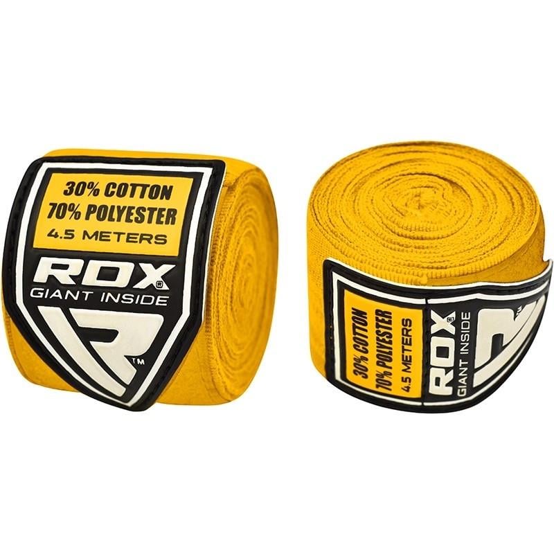 Бинты боксерские RDX Fibra 4,5 м Yellow (10406)