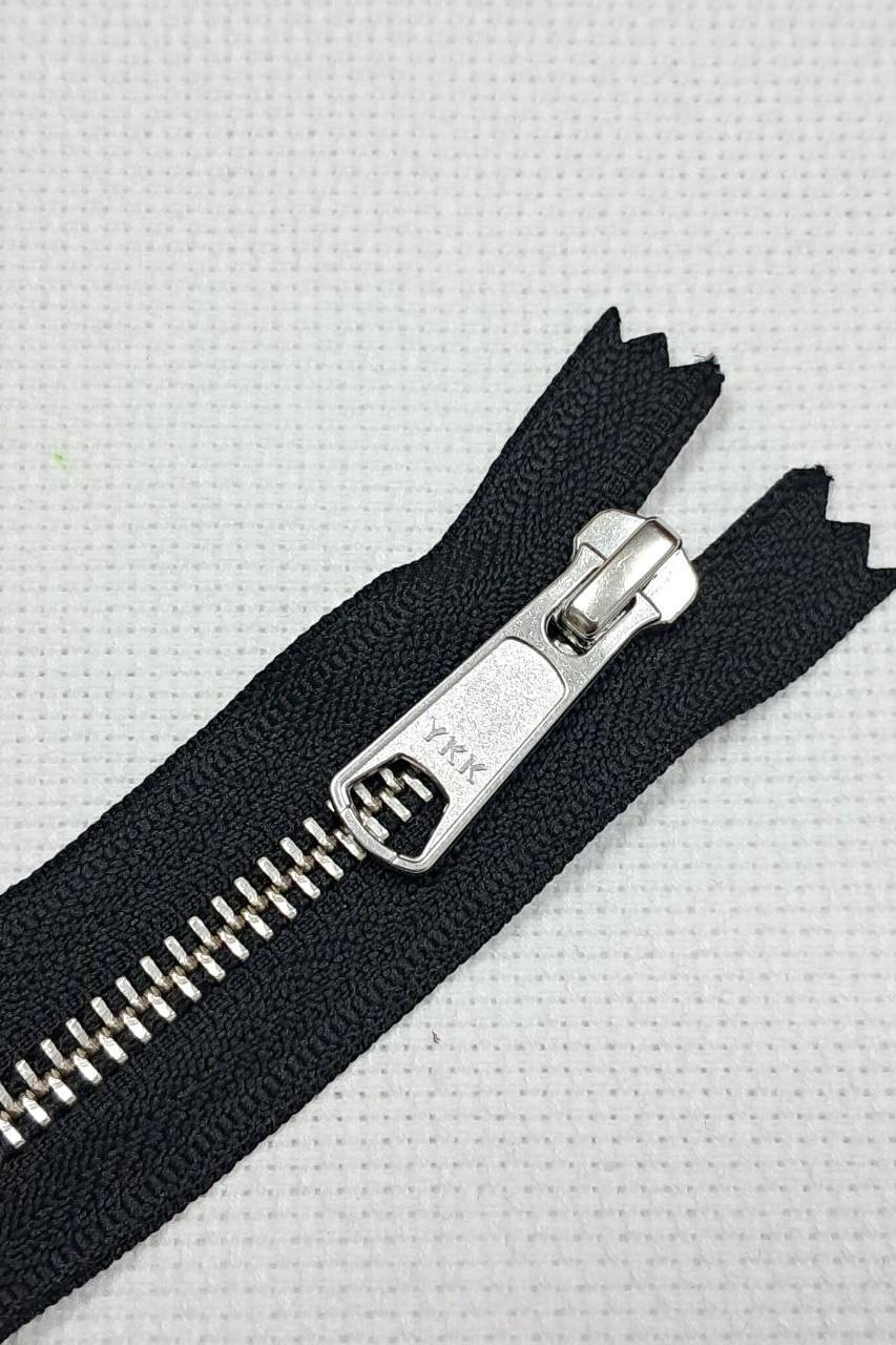 Молния YKK металлическая тип 5 18 см DA8L Черный/Никель (1662696692)