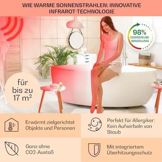 Инфракрасный обогреватель для ванной комнаты KLARSTEIN Hot Spot Crystal (10032942) - фото 4