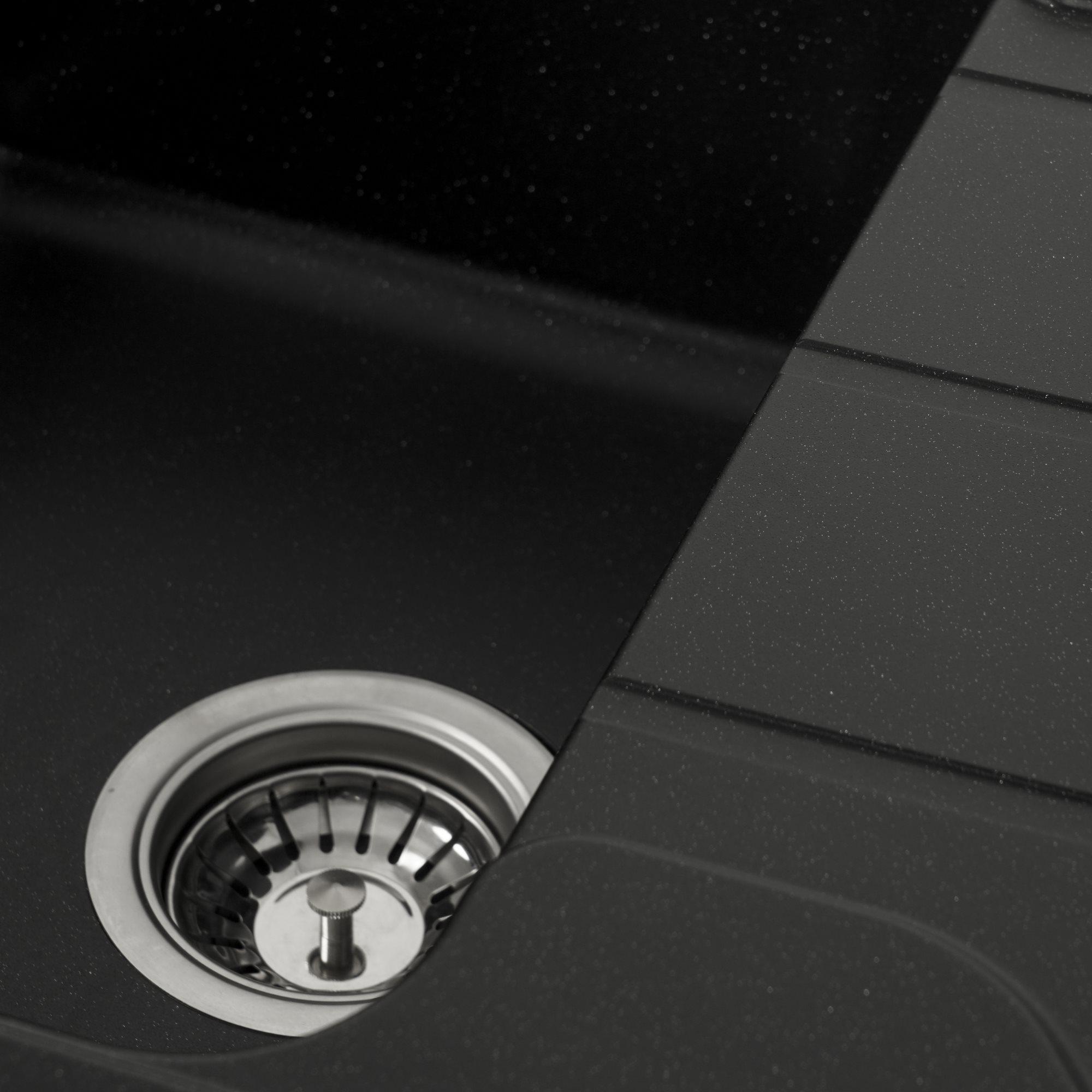 Мийка гранітна для кухні Valeso VERONA 7850 матова Чорний металік - фото 4 Мийка гранітна для кухні Valeso VERONA 7850 матова Чорний металік - фото 4