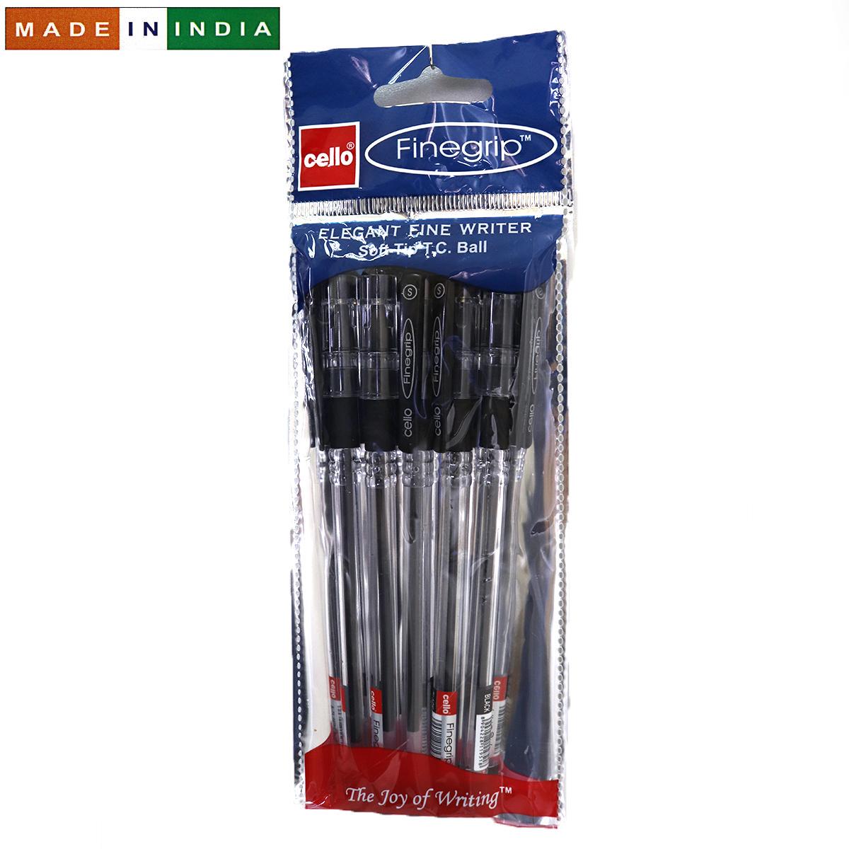 Ручка Cello Finegrip 5PC/OPP 0,7 мм 5 шт. Червоний (MTT-184339) - фото 2