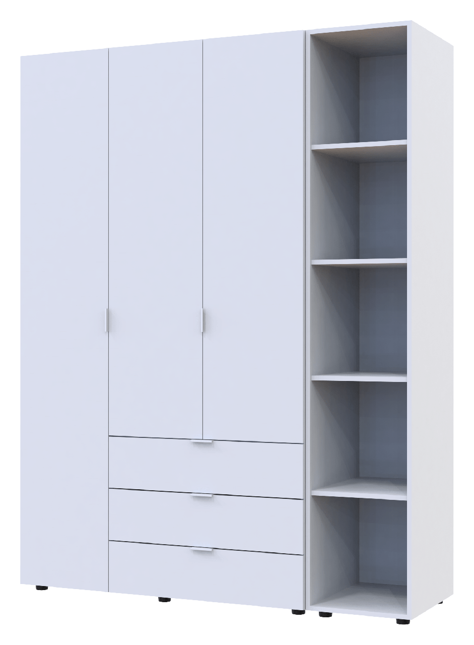 Комплект шаф для одягу Doros Гелар 154,4х49,5х203,4 см 2 шт. Білий (DRS-011182)