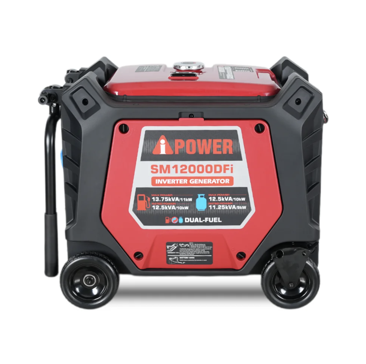 Генератор інверторний бензиново-газовий IPOWER SM12000DFi 10 кВт 11 кВт LPG з електростартером (ГБ06-029)
