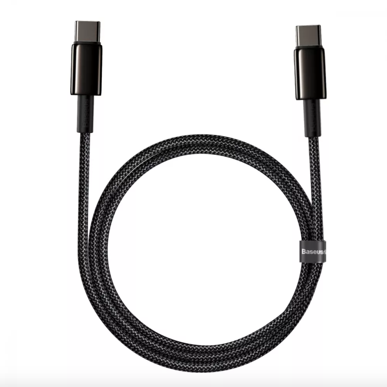 Кабель синхронизации Baseus Tungsten Gold Type C to Type C 100 W 1 м Black - фото 5