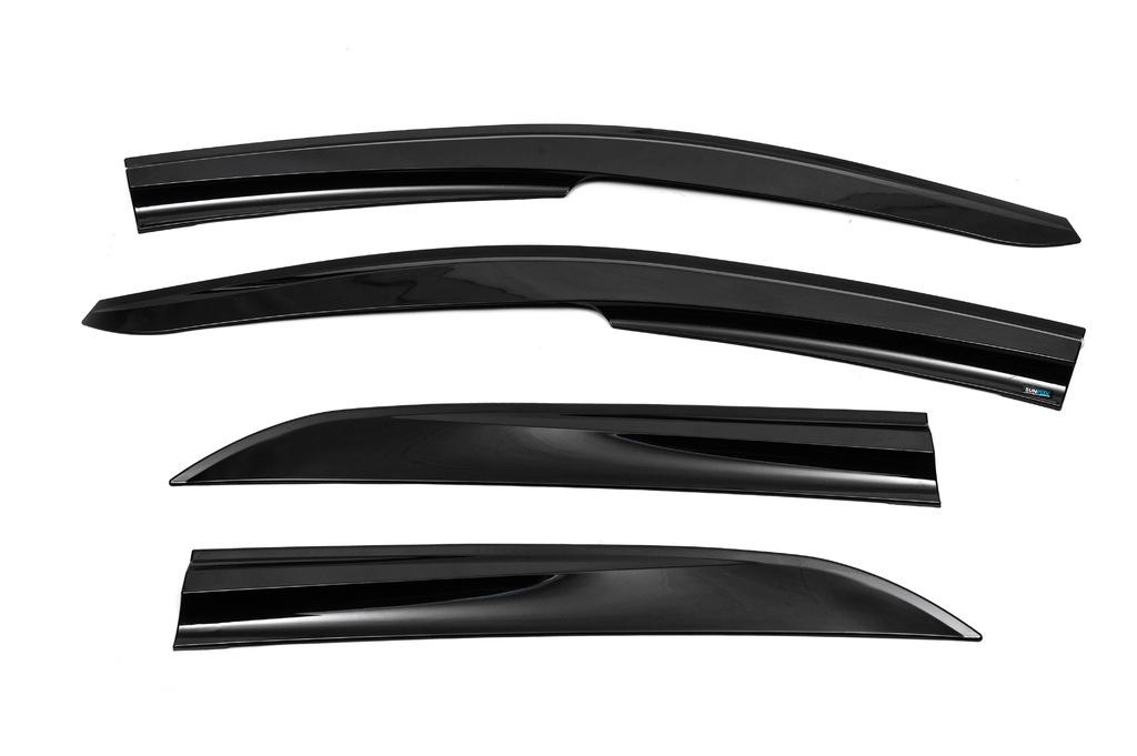Ветровики Sunplex для Toyota Corolla 2007-2013 гг. полистирол Черный