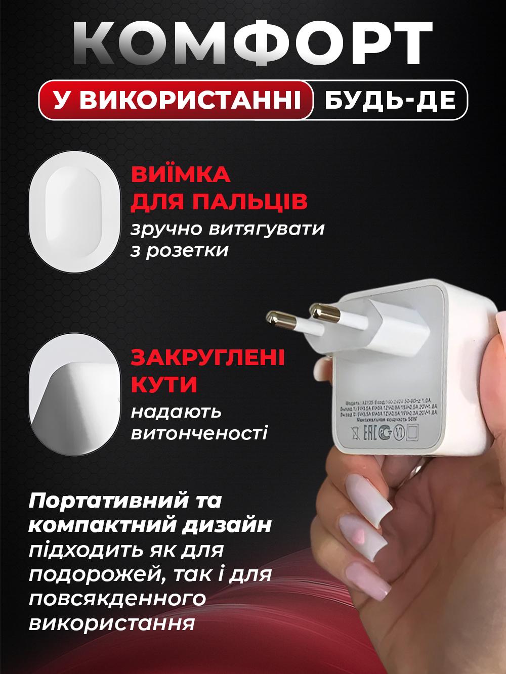 Зарядний пристрій Apple 35W Dual USB-C Port Power Foxconn із швидкою зарядкою (a1430996) - фото 7