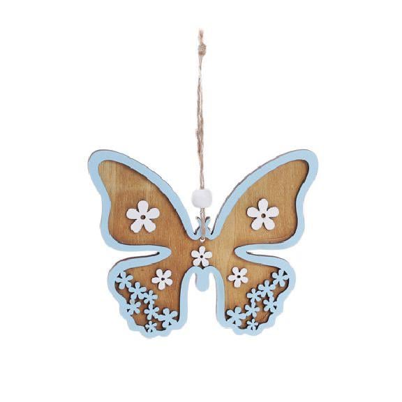 Декор пасхальный на подвесе BonaDi Бабочка 10,5 см Голубой (781-919)