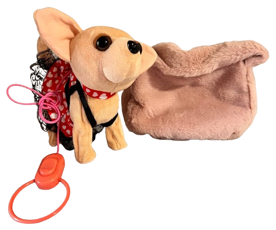 Интерактивная собачка Чихуахуа Кикки на поводке в сумочке махает хвостиком и поет песню (585) Интерактивная собачка Чихуахуа Кикки на поводке в сумочке махает хвостиком и поет песню (585)