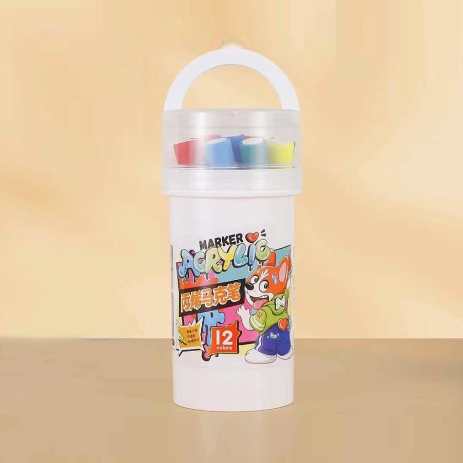 Маркеры акриловые акварельные для скетчинга односторонние 12 цветов - фото 3 Маркеры акриловые акварельные для скетчинга односторонние 12 цветов - фото 3