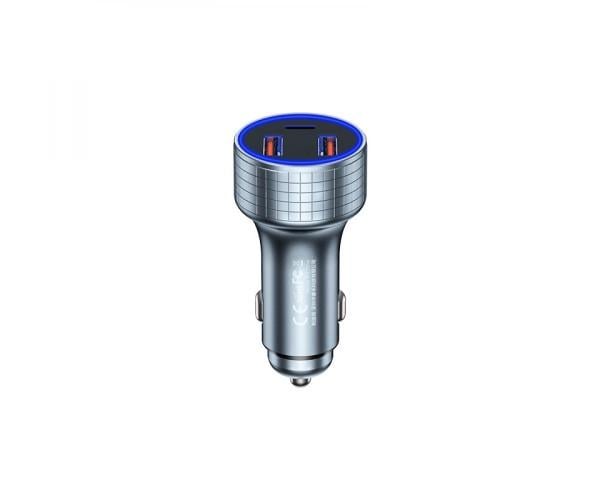 Зарядное устройство автомобильное для Remax RCC327 Type-C PD 83W 2USB QC3.0 Gray