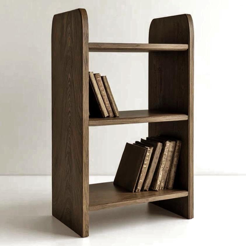 Полка книжная настольная из дерева Шаомей Палисандр (КПА-043402)