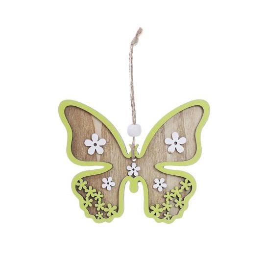 Декор на подвесе BonaDi Бабочка 10,5 см Зеленый (781-919)