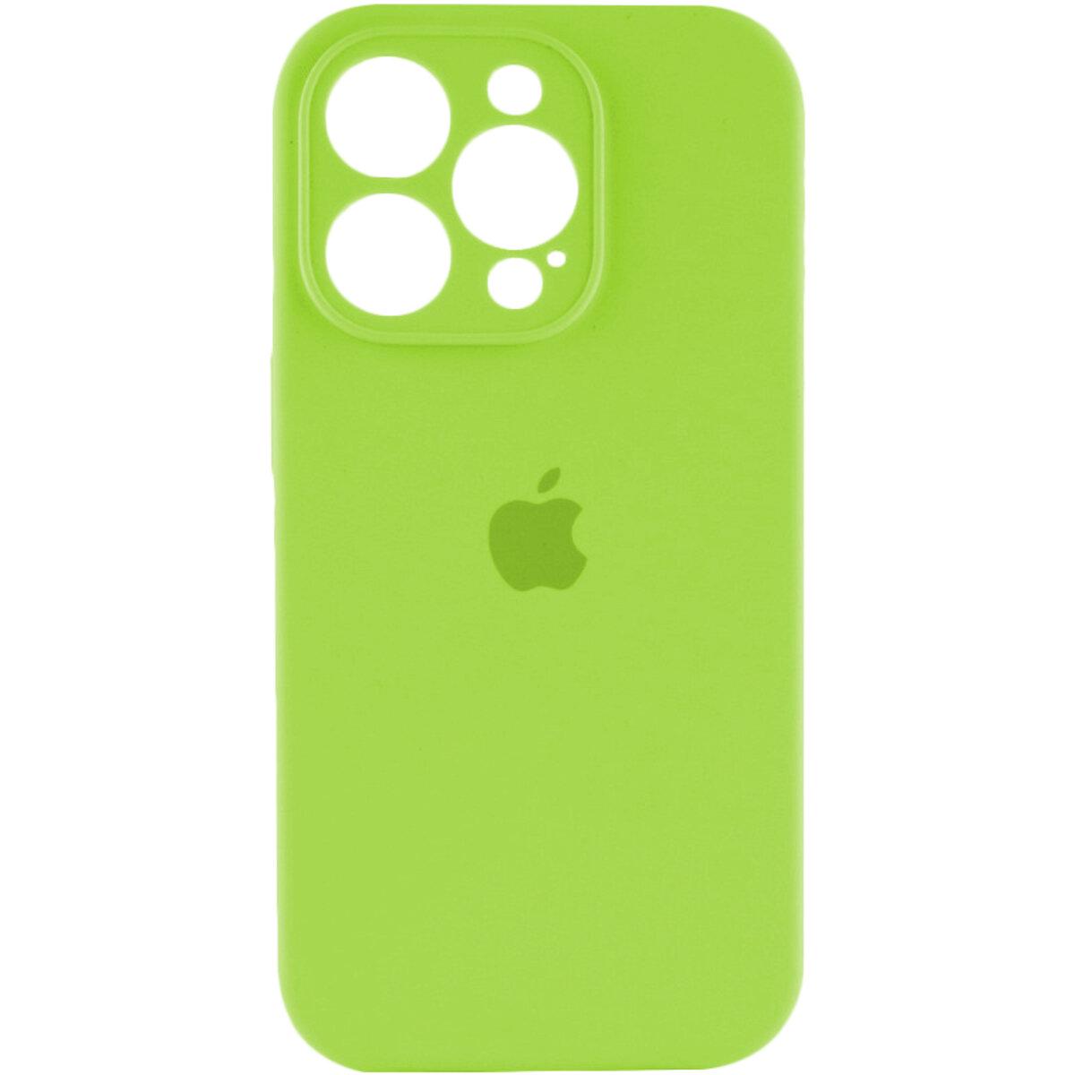 Противоударный чехол для Apple iPhone 13 Pro Silicone Full Case AA Camera Protect / Shiny Green