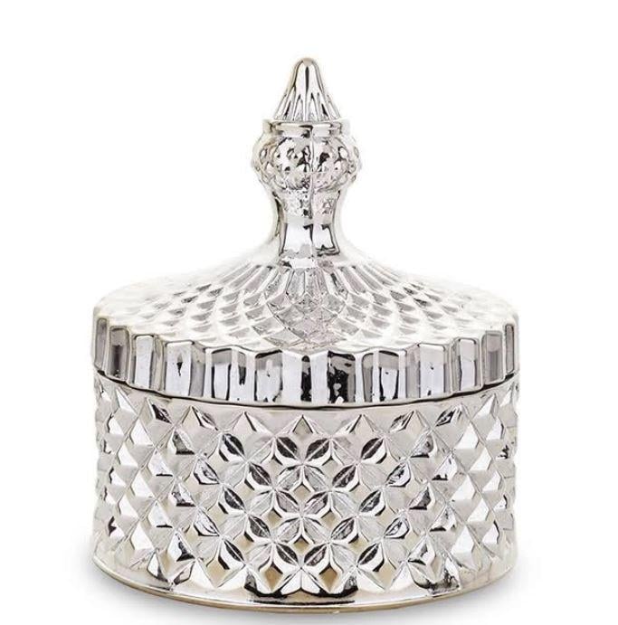 Емкость декоративная с крышкой Серебряный (34443)