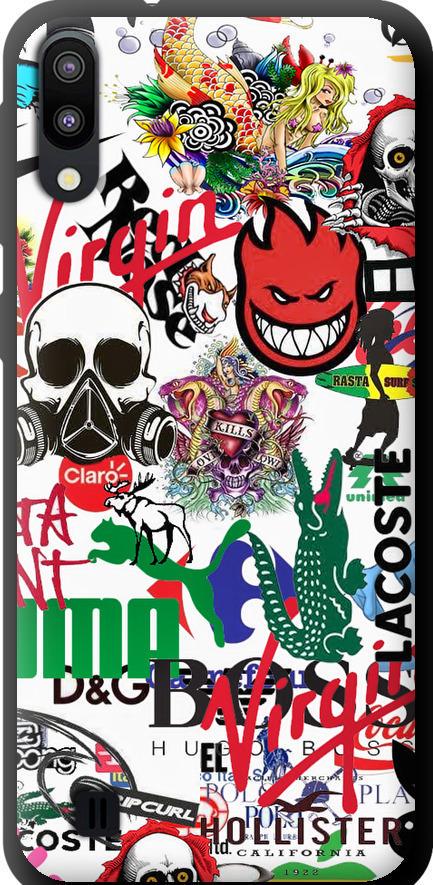 Чехол на Samsung Galaxy M10 Many different logos (4022b-1661-42517)