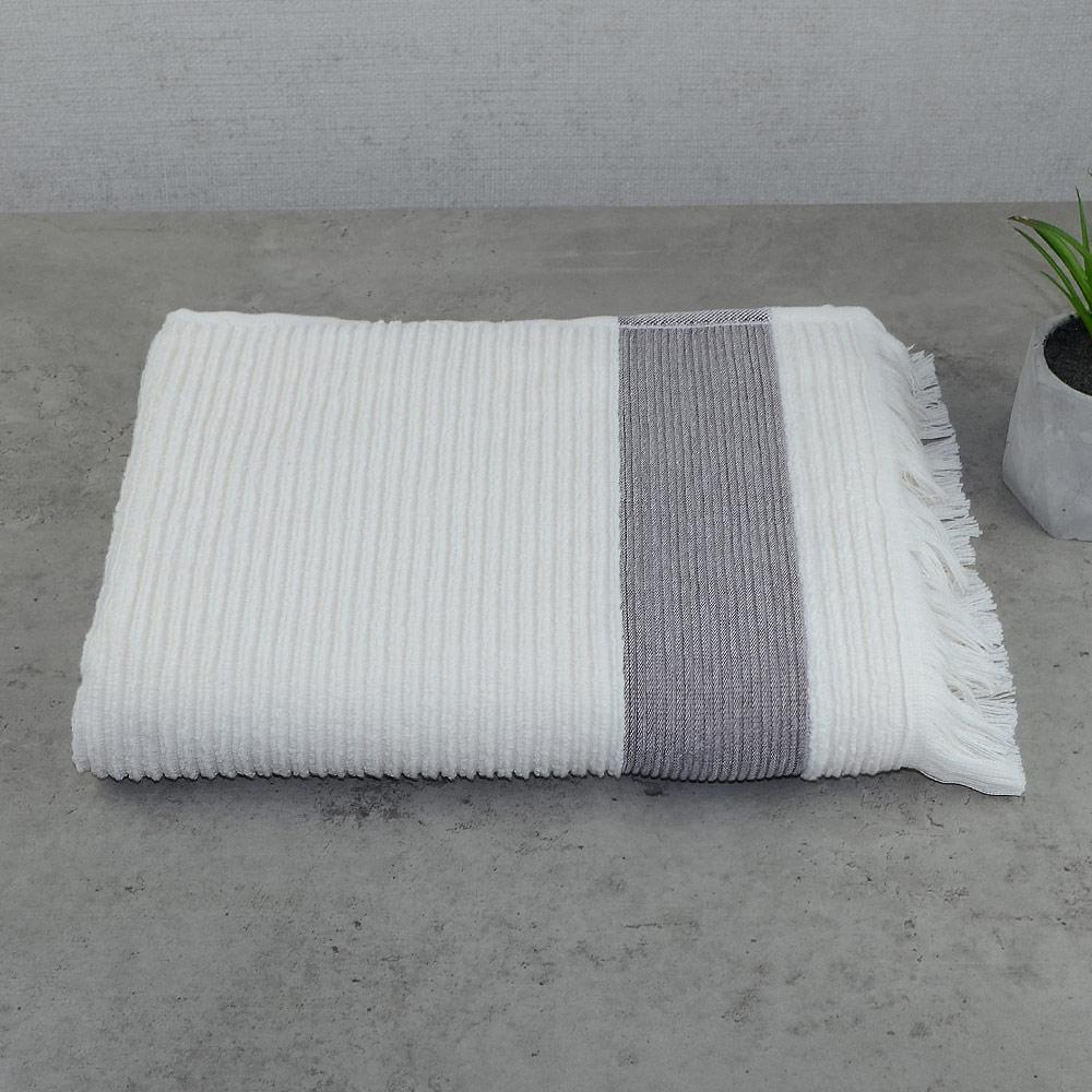 Махровое полотенце с бахромой GM Textile 50х90 см Ванильный