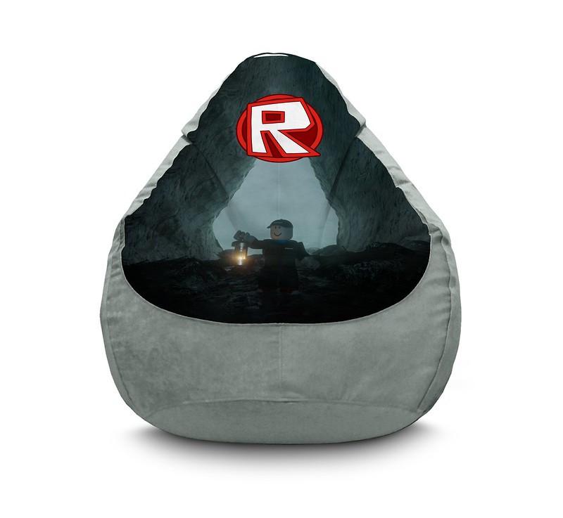 Кресло мешок iPuff Roblox Cave Флок XXL 90х125 см Серый Кресло мешок iPuff Roblox Cave Флок XXL 90х125 см Серый