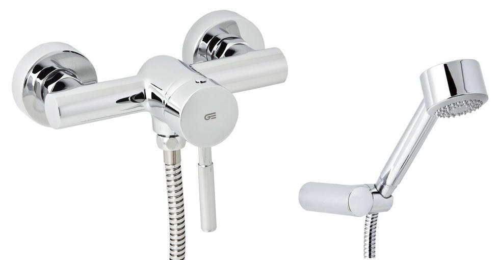 Змішувач для душа GENEBRE Tau з душовим гарнітуром 65110 18 45 66 (19758)