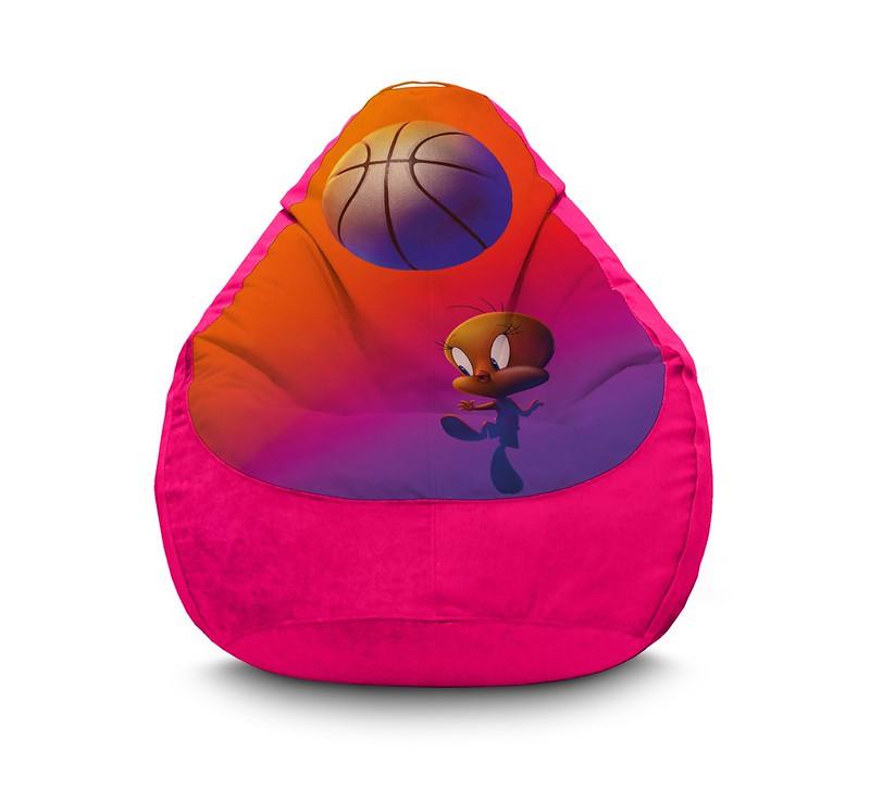 Кресло мешок iPuff Space Jam Tweety Bird Флок XL 80x110 см Розовый Кресло мешок iPuff Space Jam Tweety Bird Флок XL 80x110 см Розовый