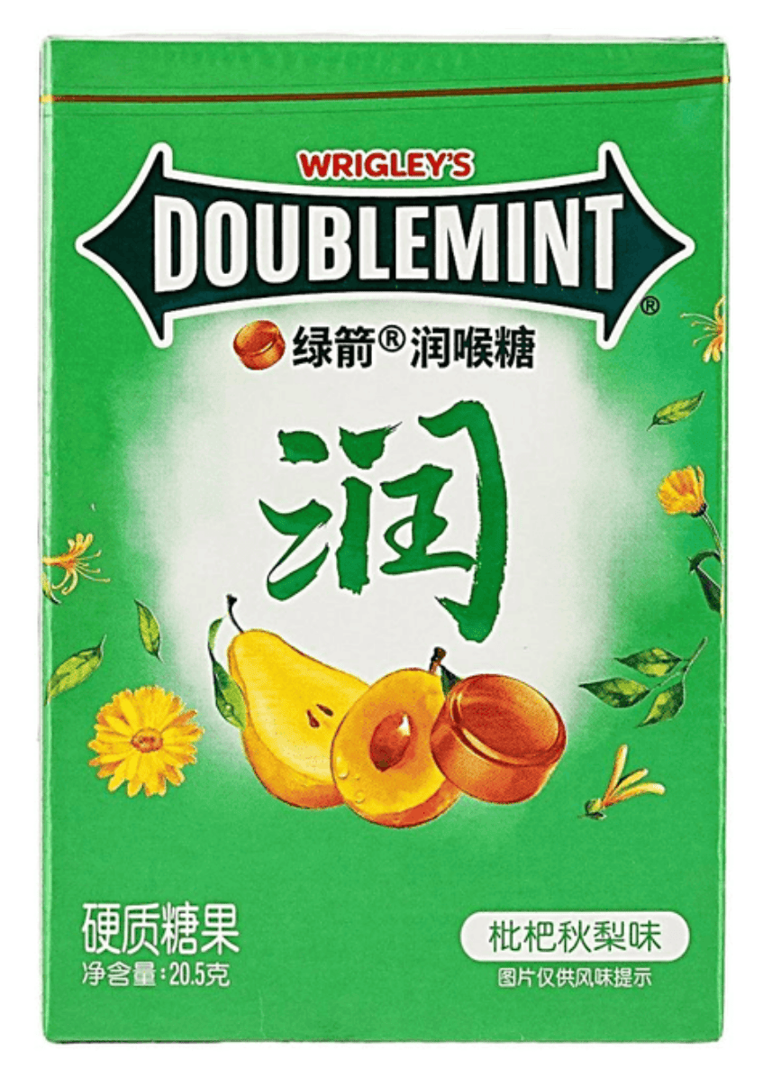 Льодяники Wrigley's Doublemint Loquat Pear Flavor 20,5 г (3036521078)