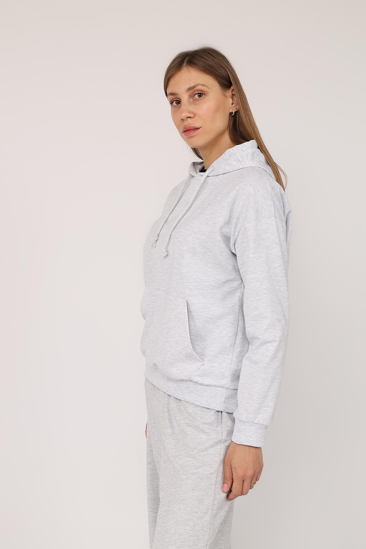 Худі жіночий ЦБ-00276710 р. 52 Світло-сірий (SKT001065859) - фото 4 Худі жіночий ЦБ-00276710 р. 52 Світло-сірий (SKT001065859) - фото 4