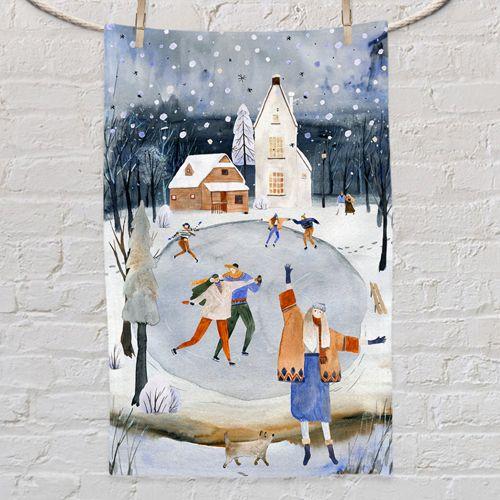 Полотенце Presentville пляжное Зимние забавы 150x70 см (PLB_25NG006)