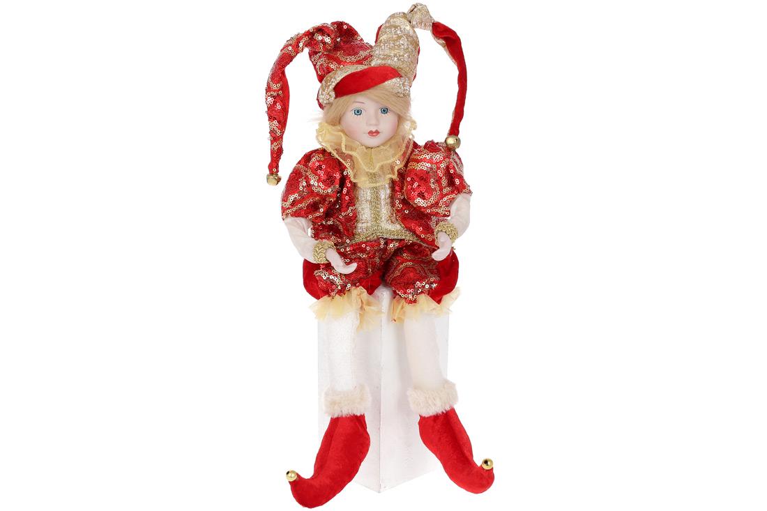 Декоративная новогодняя музыкальная игрушка BonaDi Арлекин (NY14-718)