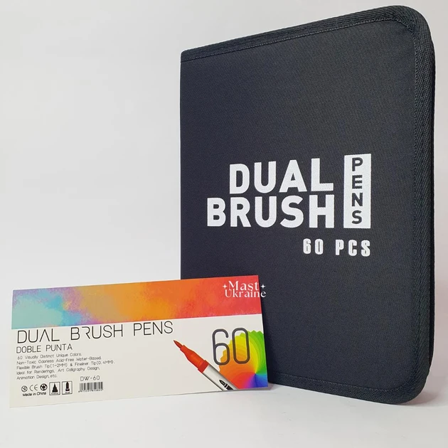 Набор акварельных двусторонних скетч-маркеров для рисования Color brush 60 шт. - фото 8 Набор акварельных двусторонних скетч-маркеров для рисования Color brush 60 шт. - фото 8