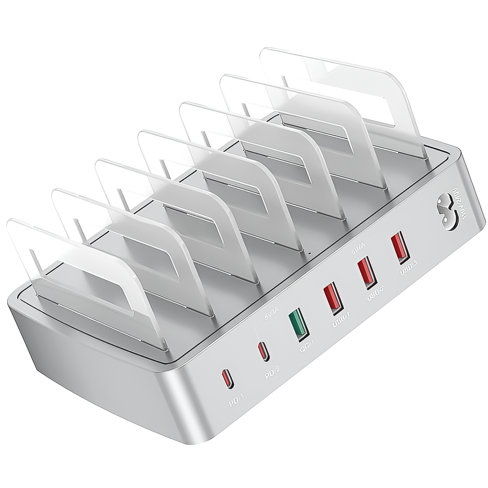 Док-станция мультизарядная Addap MCS-H881 с органайзером 72W на 6 портов USB Type-C PD QC