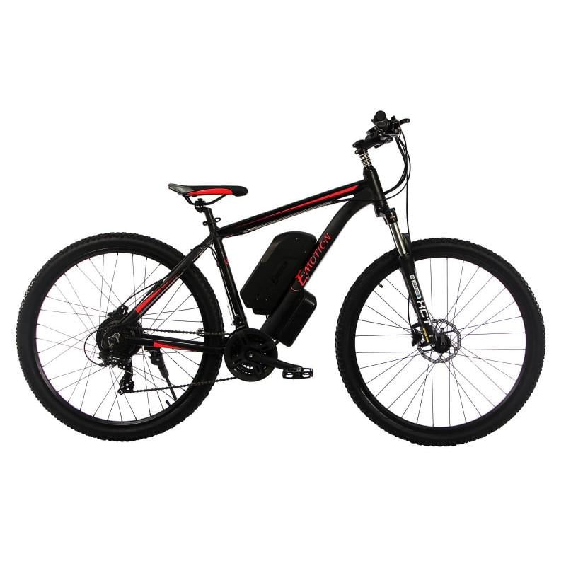 Електровелосипед E-Motion MTB GT механічні гальма 29"/19" 48V 16Ah 500W Чорно-червоний (EMTB2919GT4815500BRM)