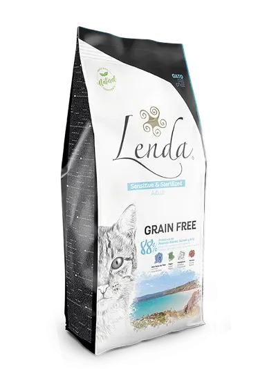 Корм сухой для кошек беззерновой Lenda SENSITIVE&STERILIZED для взрослых стерилизованных кошек 2 кг (24158808)